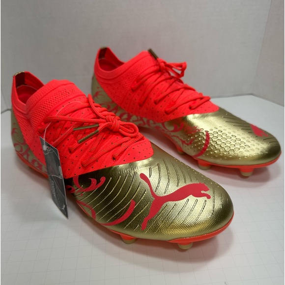 New Puma Future Z 2.4 Neymar JR FG AG Coral Gold Soccer Cleat Men’s 7 - Picture 7 of 13